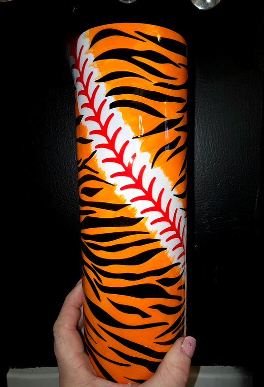 Baseball Tiger Stripes - Orange and Black